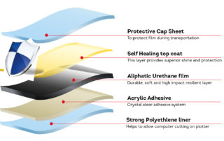 Paint Protection Film Layers Diagram